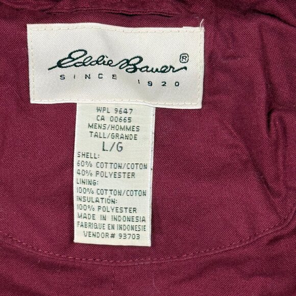 Eddie Bauer Hoodie Jacket Full Zip Front Charcoal Gray Insulated Size L Large - Picture 11 of 14